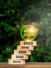 Net zero by 2050. Reduce CO2 emissions, carbon dioxide reduction, limit climate change, global...