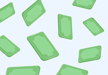 A dollar bill with a coin. The concept of saving and paying in cash.
 3D vector image, symbol.