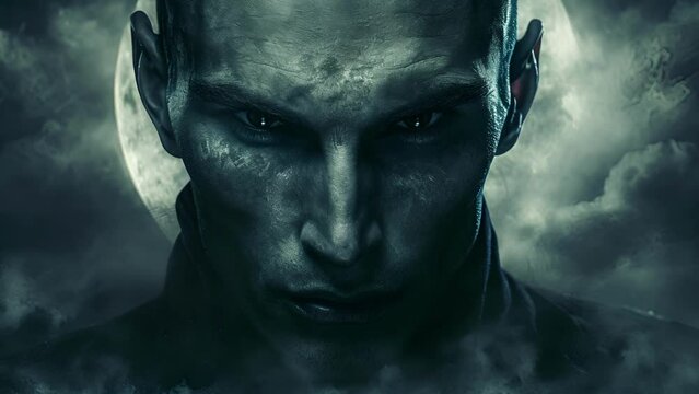 The vampires piercing gaze shifts to the moon above, a symbol of his eternal existence and the source of his strength. Fantasy animation