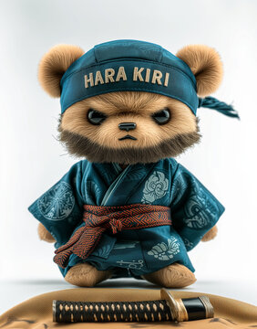 HARAKIRI Samurai Bear Stuffed Toy