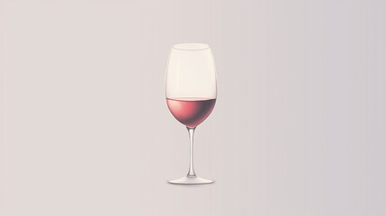 A glass of Pinot Noir water color, cartoon, hand drawing, animation 3D, vibrant, minimalist style. ai generated.