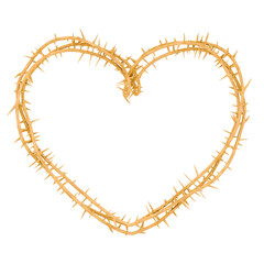 Organic Sacrifice: Intertwined wooden thorns form a heart, whispering of Christ's suffering and the timeless message of faith. Embrace the contemporary spirit of Easter with this evocative image.