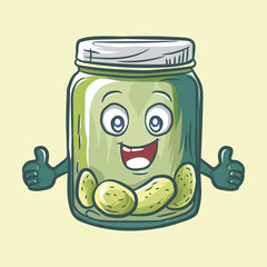 Pickle Jar Vector Illustration
