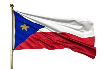 Vibrant chilean flag waving in the breeze. pride and patriotism. symbol of national identity and heritage. AI