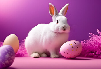 Fototapeta premium AI Generative illustration of a traditional Easter holiday design scene