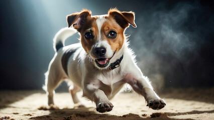 jack russell terrier puppy - obrazy, fototapety, plakaty