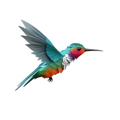 Cartoon Hummingbird PNG Cutout, Generative AI