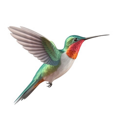 Cartoon Hummingbird PNG Cutout, Generative AI