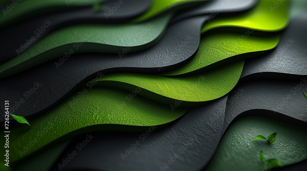 Aufkleber Black and green dark are light with the gradient is the Surface with templates metal texture soft lines tech gradient abstract diagonal background silver black sleek.