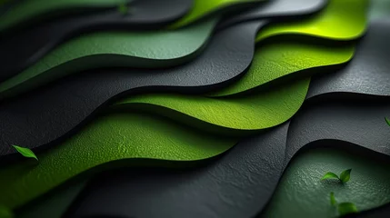 Poster Black and green dark are light with the gradient is the Surface with templates metal texture soft lines tech gradient abstract diagonal background silver black sleek. © Zaleman