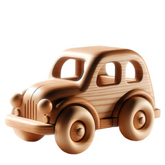Wooden toy car. Simple toy