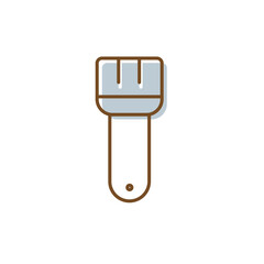 Paint brush icon in trendy flat style isolated on background
