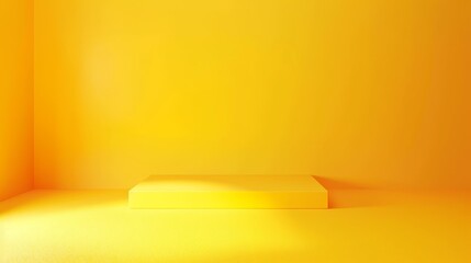 Yellow studio background with gradient, perfect for product ads