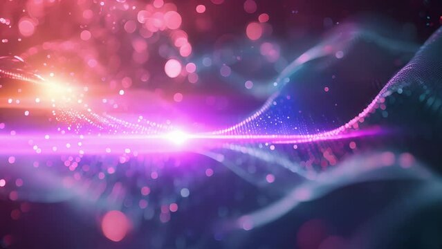 With each movement of the notes and particles a new and mesmerizing pattern emerges creating a symphony of abstract forms in this captivating footage.