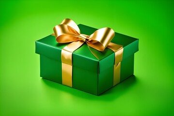 Fototapeta premium green luxury gift box