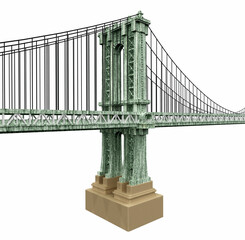 Manhattan Bridge in New York City, Freisteller - 726270365