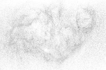 Black texture on white. Worn effect backdrop. Old paper overlay. Grunge background. Abstract pattern. Vector illustration.	

