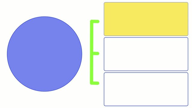 Flat infographic with header and 3 steps rectangle. Available in high and hd format