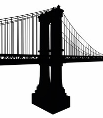 Silhouette mit der Manhattan Bridge in New York City - 726271533
