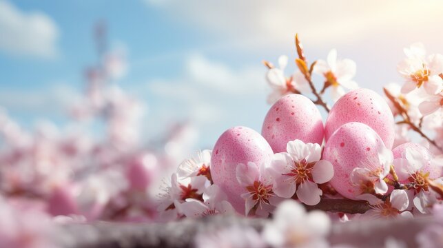 Festive easter holiday greeting card template with free copy space for creative designs and messages