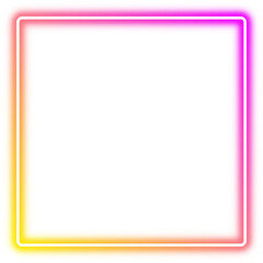 Colorful Gradient Neon Square Frame