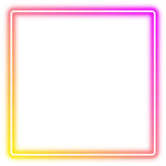 Colorful Gradient Neon Square Frame