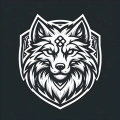Fototapeta premium wolf tribal tattoo