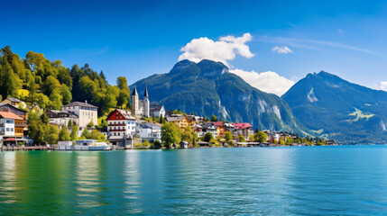 Fototapeta na wymiar Swiss alpine lake