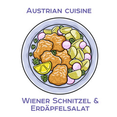 Wiener schnitzel is a veal cutlet that is pounded thin, breaded, and pan-fried. It is a traditional dish in Austria and Germany