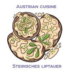 Steirisches Liptauer is a spreadable cheese made from Liptauer cheese, quark, butter, and various spices. It is a popular dish in Styria, Austria, and is often served with bread, crackers, or pretzels