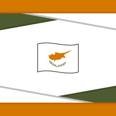 Obraz premium Cyprus Flag Abstract Background Design Template. Cyprus Independence Day Banner Social Media Post. Cyprus Vector