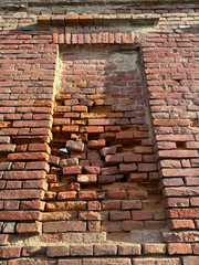 Brick wall of an old building