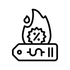 Hot price tags icon vector illustration logo template for many purpose. Isolated on white background.