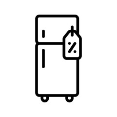 Sale fridge icon vector illustration logo template for many purpose. Isolated on white background.