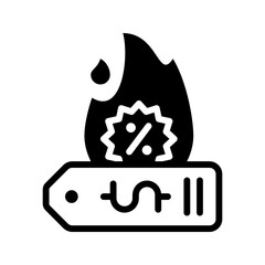 Hot price tags icon vector illustration logo template for many purpose. Isolated on white background.