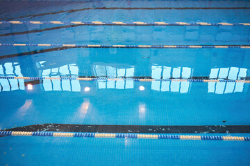 The water in the pool. A sports institution. Water sports.