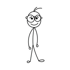 Funny Stick figure hand drawn style for print or use as poster, card, flyer, tattoo or T Shirt design