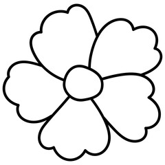 Spring flowers doodle in hand drawn style. Floral and leaves elements.