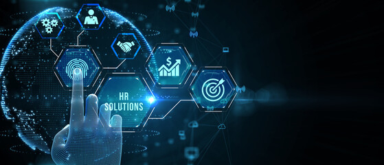 Business, Technology, Internet and network concept. HR Solutions. 3d illustration