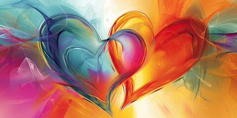 Eternal Love: A Symbolic Image of Two Intertwined Hearts, Representing Everlasting Love and Commitment