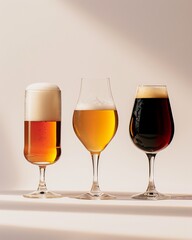 Assorted Beers in a Row