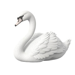 Cartoon Swan PNG Cutout, Generative AI