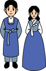 Wedding Couple With Traditional Dress