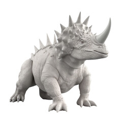 Cartoon Triceratops PNG Cutout, Generative AI