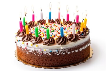 birthday cake isolated on white