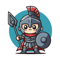 cute spartan vector design illustration