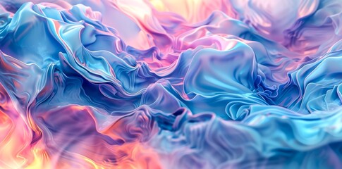 Obraz premium A vibrant explosion of abstract lilac hues, dancing in a mesmerizing fractal pattern, evoking a sense of whimsical artistry and colorfulness
