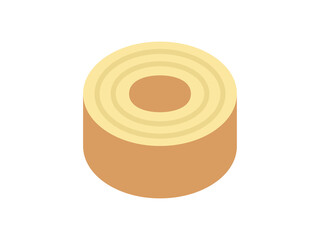 バームクーヘンのアイコンのイラスト