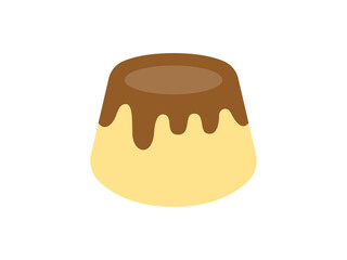 カラメルプリンのアイコンのイラスト