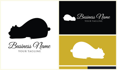 silhouette vector bear logo template